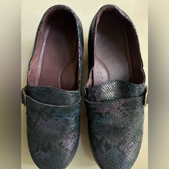 Sanita purple embossed croc Danielle clogs, 41 - Picture 3 of 11